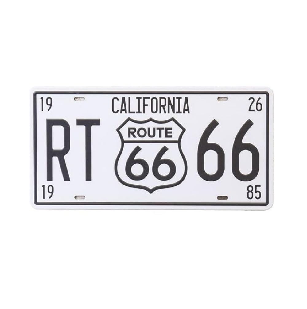 KitMall Route66 R66 Number Plate Style Tin Sign American Retro Interior (white) белый