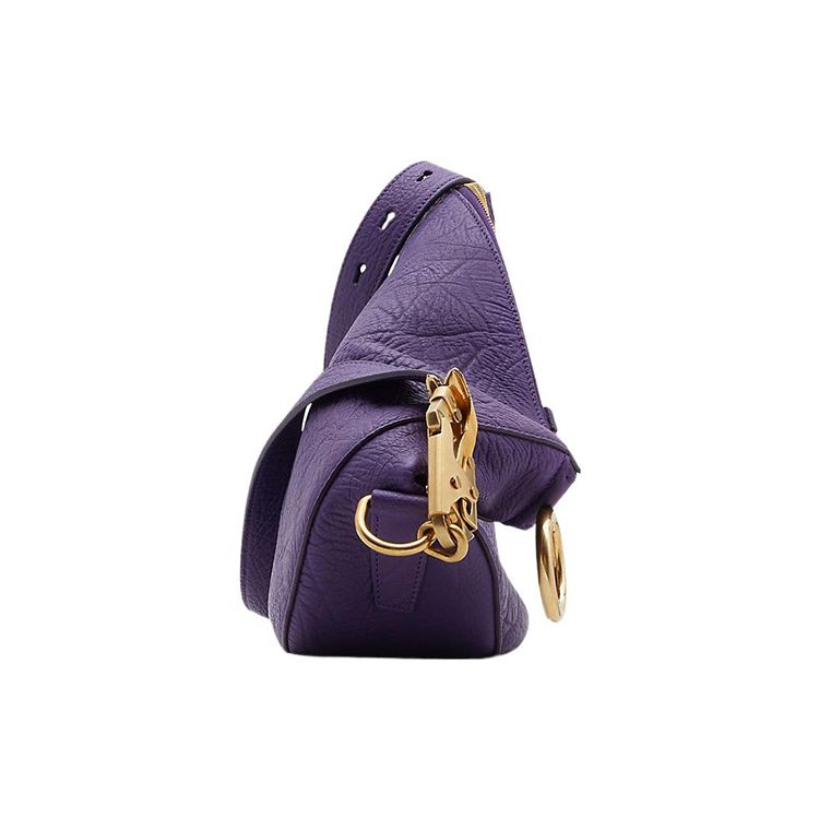 Burberry Knight Adjustable Strap Solid Color Calfskin Tote Shoulder Bag Women bags Purple 80776301
