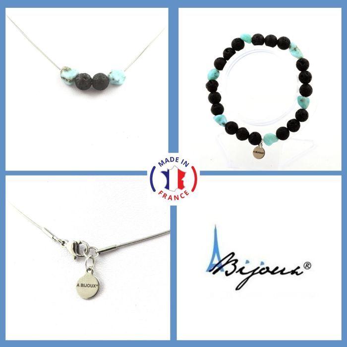 Stones and Minerals. Dominican Republic Larimar Bracelet Necklace Set + Pearls Customizable Size.