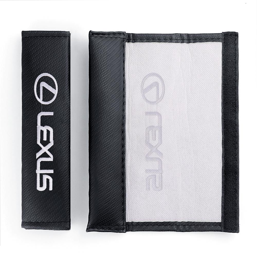 1/2Pcs Car Seat Belt Shoulder Carbon Fiber Protector Pads For Lexus NX IS 250 RX GS UX RX300 RX350 CT200H GX460 ES LX Fsport GX
