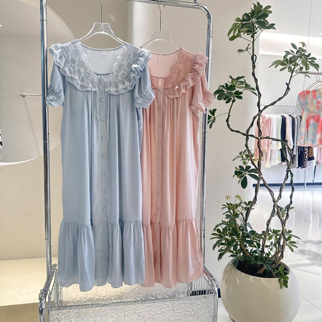 Ice Silk Sleep Dress For Women With Breathable Fabric For Home Comforts