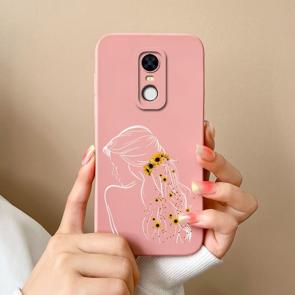 For Redmi Note 10 10S 10T 5 7 7S 8 9 9S 9T K80 Pro Max Plus Phone Covers Elegant Girls Pattern Liquid Silicone Camera Protection Cases For Redmi Shell
