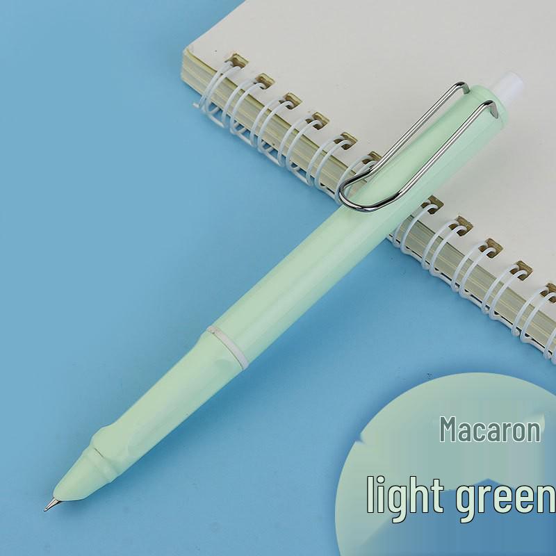 Refillable Ergonomic Fountain Pen for Students - Transparent Colored Plastic Design