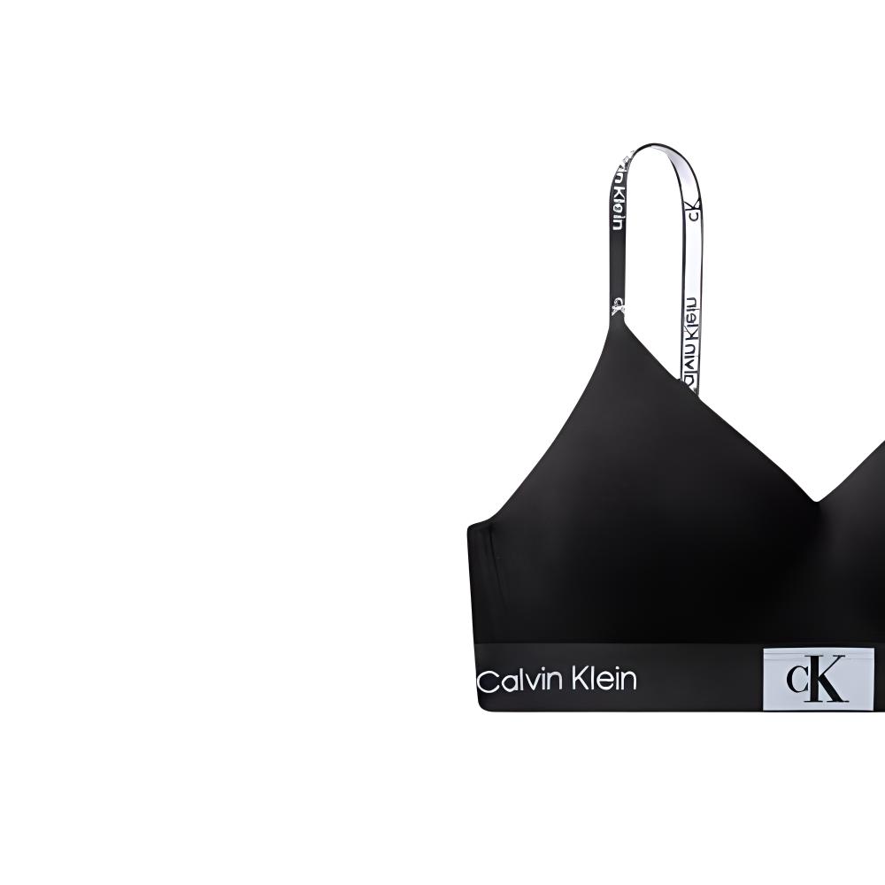 Calvin Klein Color Block Comfortable Letter Logo Jacquard Bra And Mid-Rise Underwear Set Women Underwear Black QF7218-001+QF7222-004