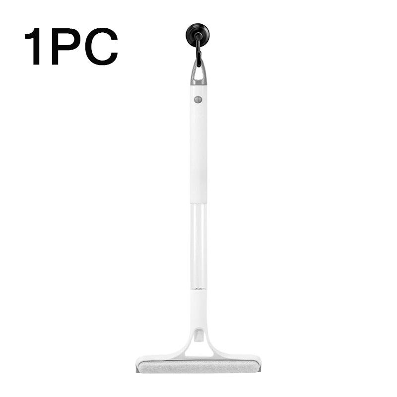 

Multi-Purpose Glass Squeegee, White Plastic Streak-Free Cleaning Tool for Windows Mirrors Shower Doors, 21x16cm белый