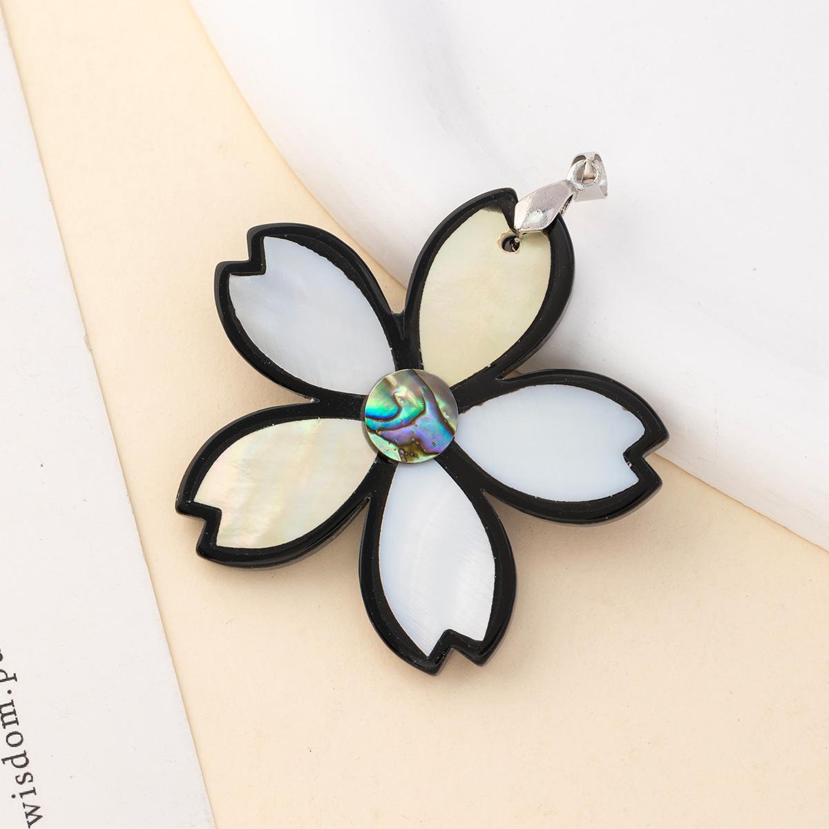 

1 шт. подвеска из натуральной ракушки, деревенский стиль, форма цветка, подвески для самостоятельного изготовления ожерелья унисекс, подвесные аксессуары для ключей, раскройте творческий потенциал в изготовлении ювелирных изделий 1Pc/46×46×6mm