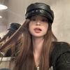 British Style Pu Leather Beret Korean Style Painter Hat Casual Octagonal Hat  Outdoor