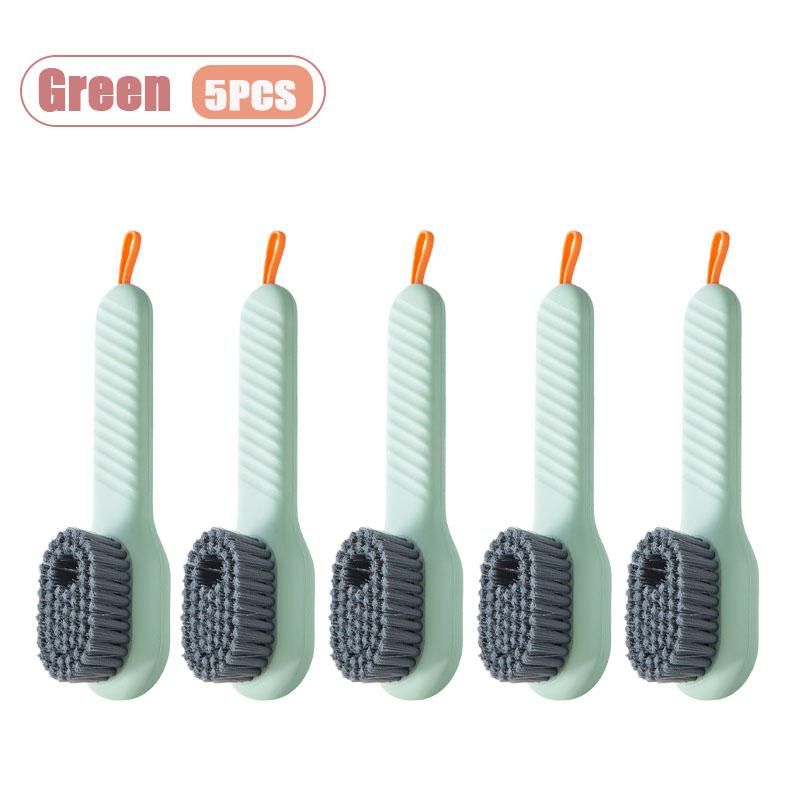 Multifunctional Liquid Dispensing Shoe Brush One Hand Press Cleaner for Sneakers Boots Household Laundry Scrubbing Tool