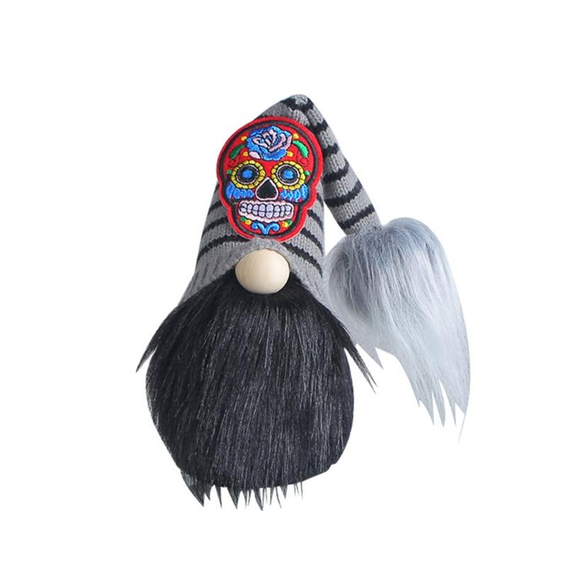 Halloween Skull Gnomes Scandinavian Tomtes Nisse Swedish Dwarfs Faceless Doll