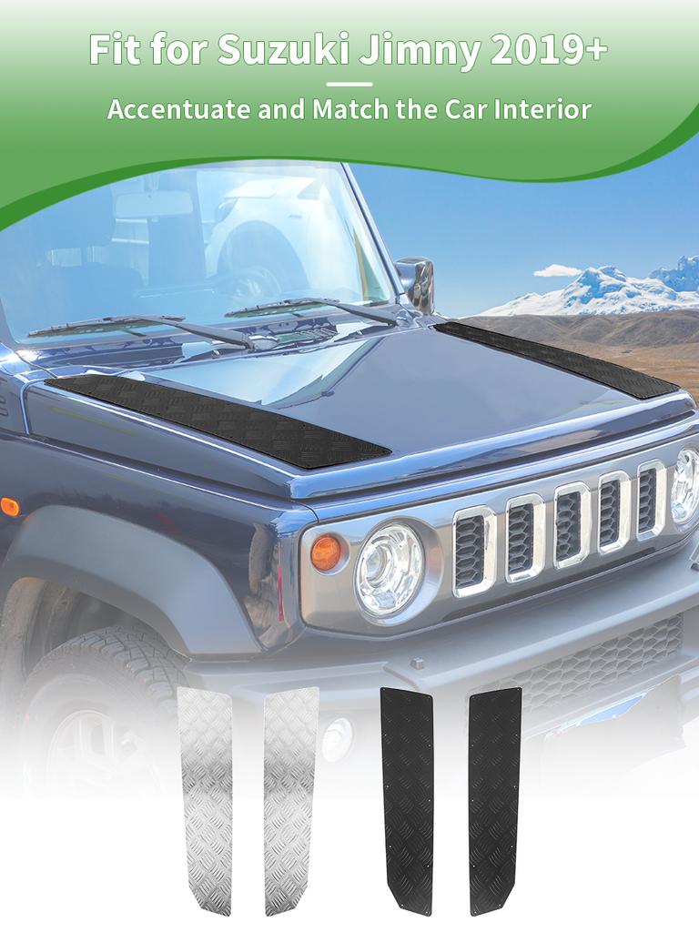 ABS Capac Decorativ Capotă Motor Autocolant Potrivit Pentru Suzuki Jimny 2019 În Sus Accesorii Exterioare Metal