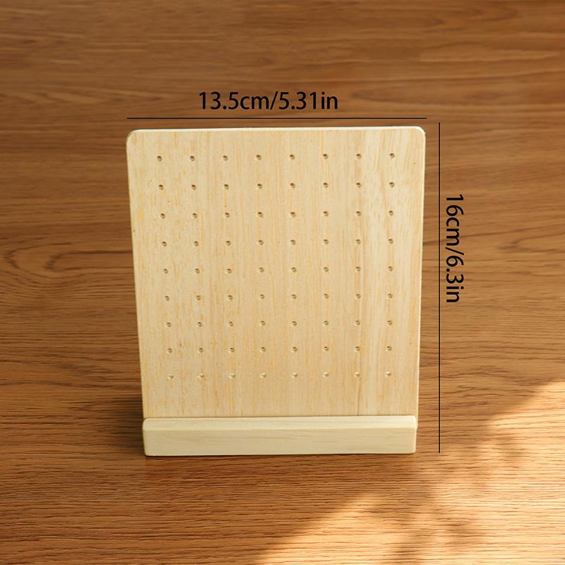 72 Holes Detachable Earring Holder Wood Earring Stand With Base Earring Hanger Board Stud Earring Organizer Jewelry Rack Display