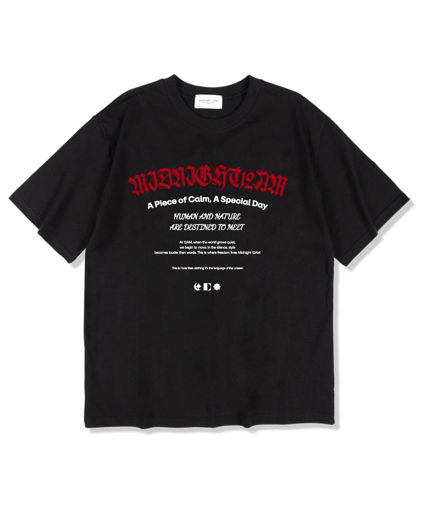 MIDNIGHT12AM Peace Clam Short Sleeve T-Shirt Black