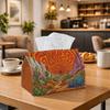 1pc Bohemian Artistic Landscape Tissue Box | Durable, Desert Illustration Suitable for Living Room Accent, Bedroom Decor, Encouragement Gifts, Workpla