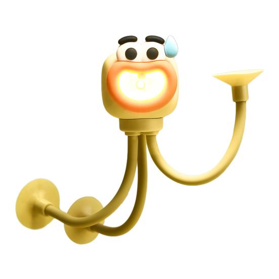 Nachtlicht Kreative Formverändernde Beleuchtung Verstellbarer Arm Nachtlampe Saugfuß Mini Dekorativ