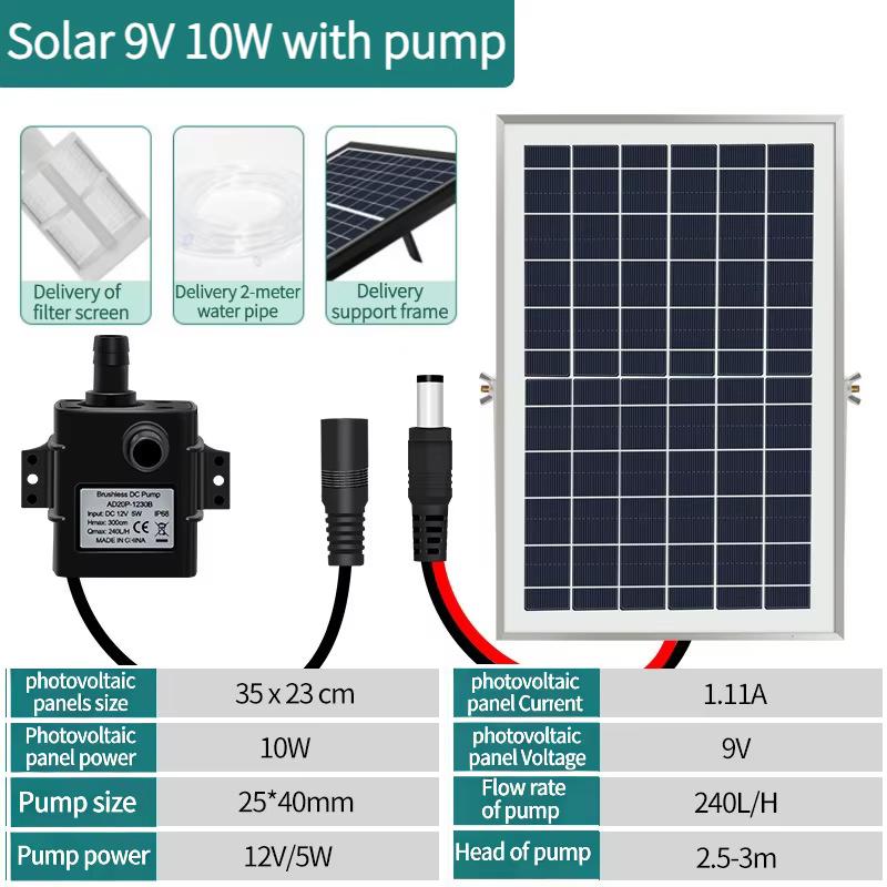 Fish Pond Solar Oxygen Booster Pump Outdoor Charging Oxygen Pump for Outdoor Garden Fish Tank Pond Small Oxygen Booster Machine