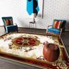 Moderner Luxus Roter Teppich Goldene Bordüre Rutschfest Großer Wohnzimmerteppich Weiche Sofatischmatte Lounge Ankleidezimmerteppiche Leicht zu reinigen