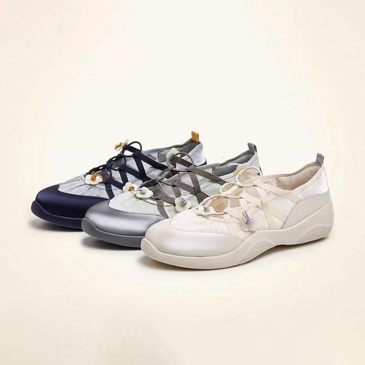 Fashion Cross Women's Shoes Female Footwear Dress Med Rubber Cross-tied Shoes Woman Flats Dress Cross Cross-tied Rubber