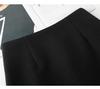 2026 Winter Women's Gray A-Line Skirt: High-Waisted, Slimming, Lace-Pleated Short Skirt for Petites