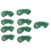 9pcs Golf Club Cover PU Leather Stylish Portable Golf Head Cover for Iron Drive Clubs Green