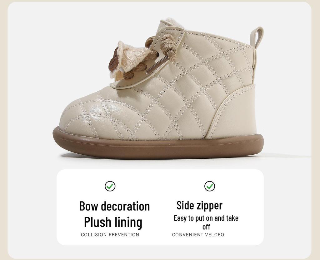 2025 Winter Rutschfeste Weichsohlen Schneestiefel für Kinder - Mit Baumwollvelours für Jungen & Mädchen