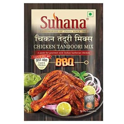 Suhana Pasta Chicken Tandoori 100 g Saszetka| Mieszanka Przypraw | Łatwe w Gotowaniu - Opakowanie 5 sztuk