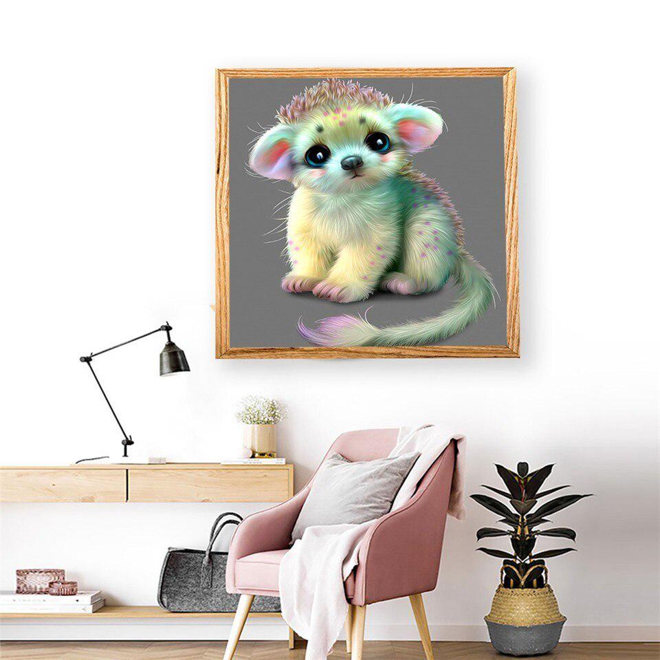 Cross Stitch Full Display Diamond Embroidery Animal Full Round 5D DIY Diamond Painting