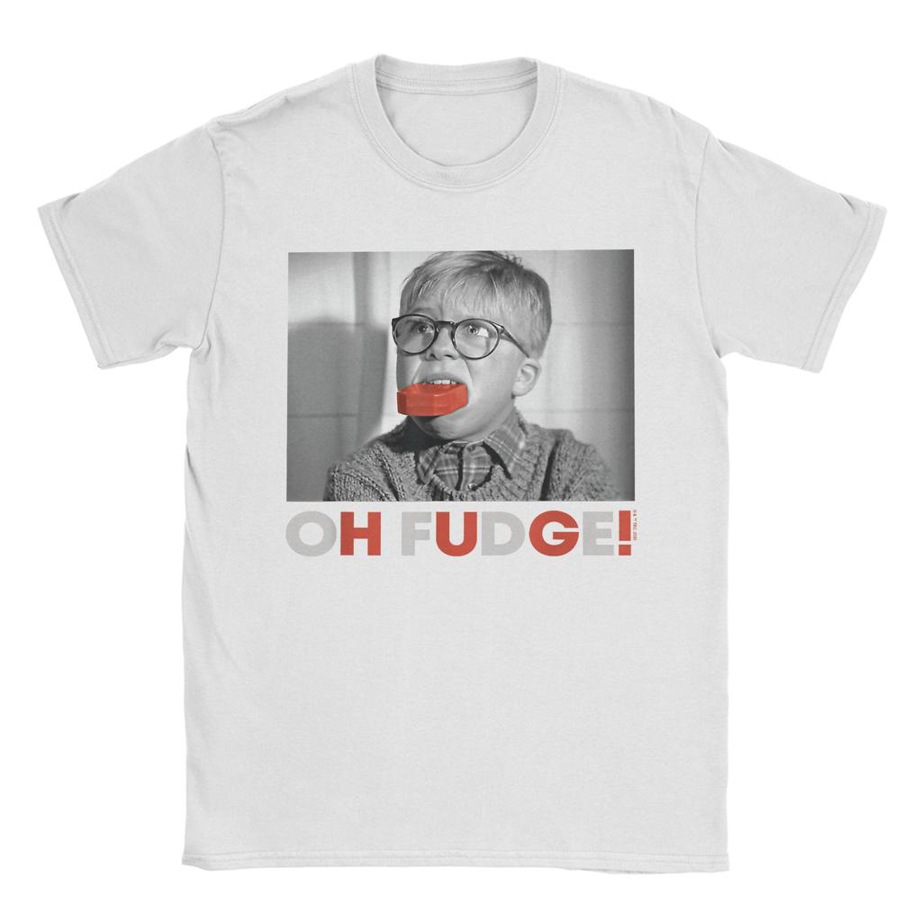 A Christmas Story Oh Fudge! T-Shirt Summer  Hipster T Shirts Man O Neck Oversized Clothes Short Sleeves Y2K Casual Tops