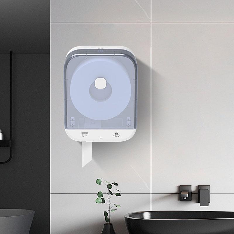 Wall-mounted Inductive Automatic Paper Cutter Large Roll Paper Box Dispenser Intelligent Electric Roll Paper Box  Tissue Holder
