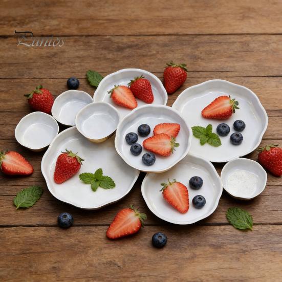 Decorative Dining Plates Cluster Serving Bowl 9-Grid Snack Dish Multi Platter Durable Modern Metal Tabletop Food Tray for Party Gathering Table Decor
