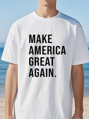 Make America Great Again Print TShirt Fashion Streetwear Casual Short Sleeved Tops Summer Tees Men Women Oneck Tees