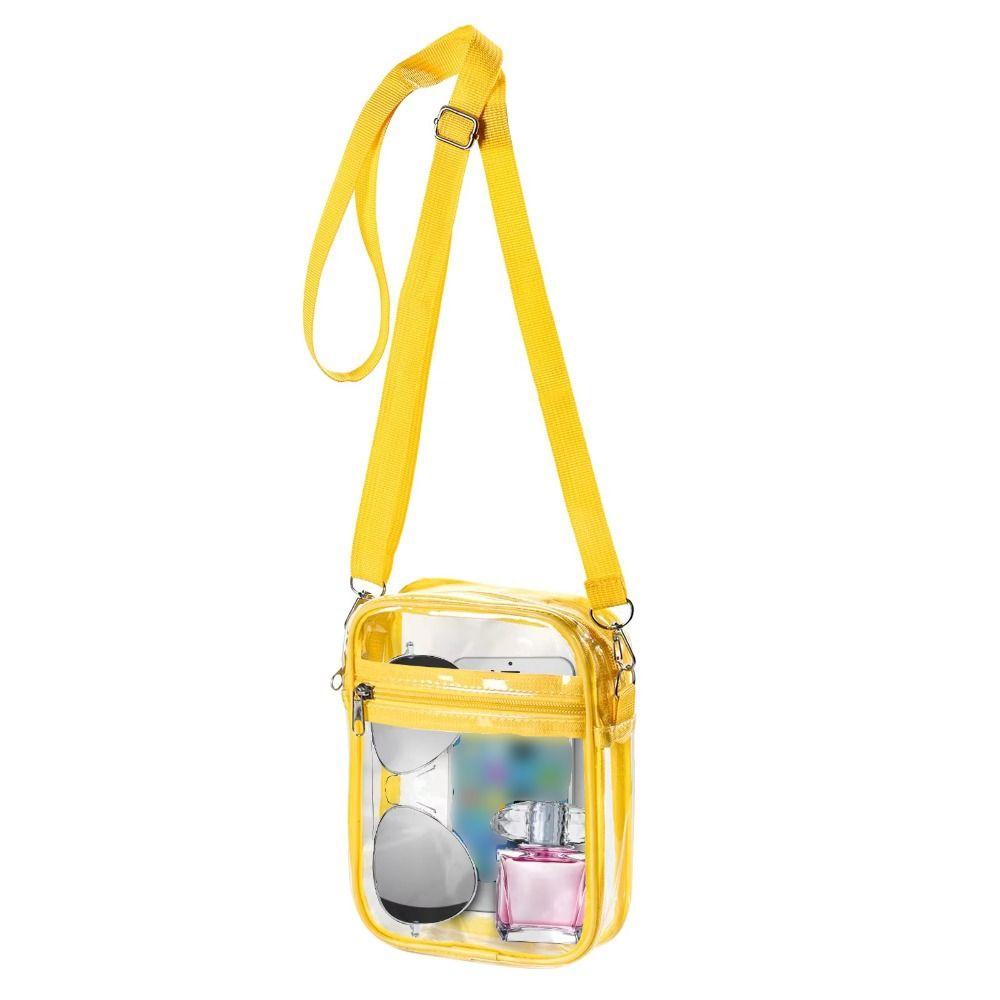 Adjustable Shoulder Strap Crossbody Bag Large Capacity Transparent Messenger Bag  Travel