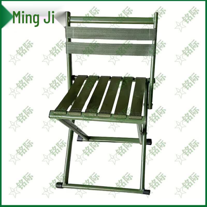 Mingji Portable Folding Stool with Backrest