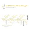 3pack Deer Shape Outdoor Christmas Light Durability Iron Lawn Ornaments for Pathway and Planter