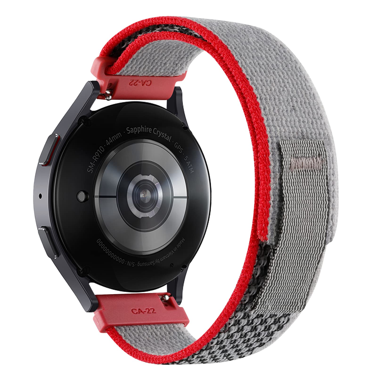 

для 20 мм и 22 мм Часы Нейлоновый Ремешок для Часов Легко Сменный и [XYTYJQ] Браслеты, Ремешки, Без Инструментов, (Красно-серый, 20 мм)