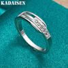 925 Sterling Silver AAAAA Zircon 7-10# Ring for Women Wedding Party Fashion Charm Jewelry