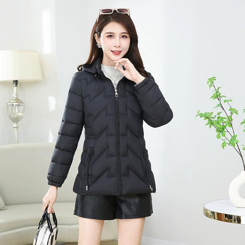 

Down Padded Jacket Women s Short Winter Western Style Padded Jacket Lightweight Mother Padded Jacket Slimming Jacket 6XL чёрный
