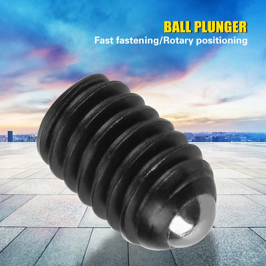 10 peças M4 Rosca de Parafuso Soquete Hexagonal Aço Carbono Plungers de Mola Esférica Conjunto (M4*8)