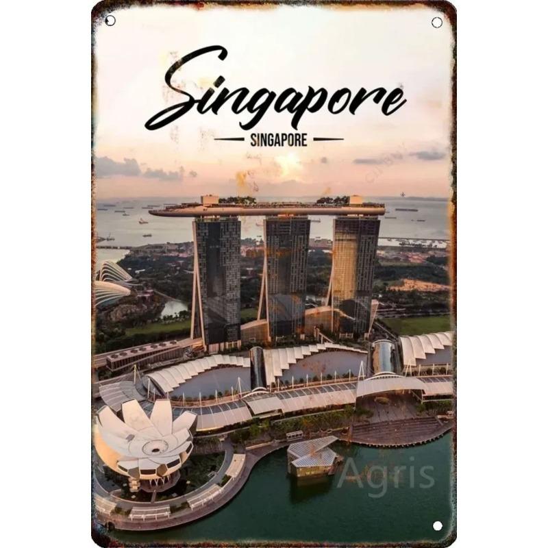 Metallschild New York Cityscape, Wandkunst zum Thema Reisen 20x30cm