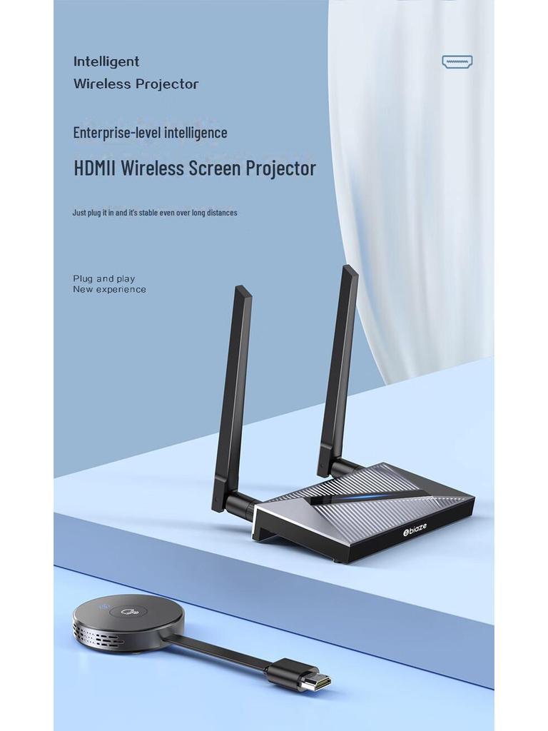 Biyazi Wireless HDMI Screen Projector for TV Display - Perfect for Office, Home, and Laptops
