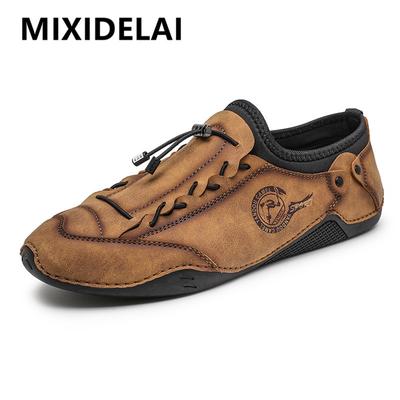 Handgefertigte Bootsschuhe Herren Slipper Frühling Sommer Freizeitschuhe Atmungsaktive Flache Schuhe Herrenmode Bequemes Laufschuhwerk