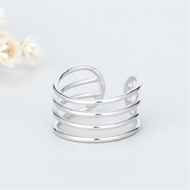 Latest Creative Temperament Multi Layer Sterling Color Jewelry Line Popular Fine Women Present Present Opening Rings Sr490Fashion Jewelry
