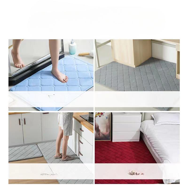 Bathroom Mat Bath Non-slip Carpets In Wash Basin Bathtub Side Floor Rug Shower Room Doormat Memory Foam 3D Pad