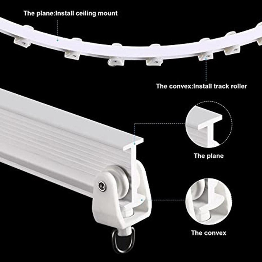 New Curtain Rail White Modern Style Visible Track Nano Silencer Curtains Accessories Plastic Bendable Curtain Track 5M