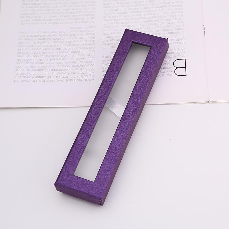 Creative Transparent Pen Box With Window Cover For Office Supplies And Gift Use
