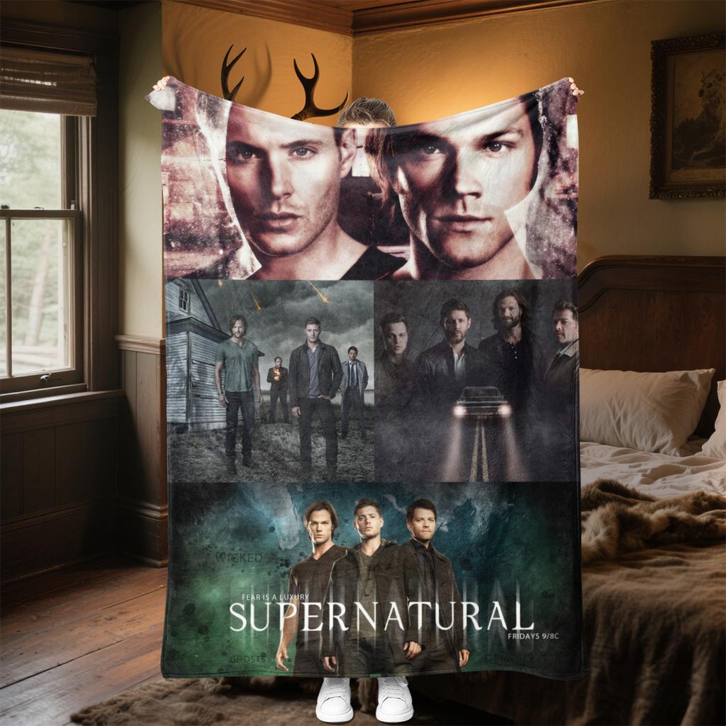 Supernatural Seasonal Blanket Soft Comfortable All Seasons Perfect Sofa Office Nap Travel Festive Gift