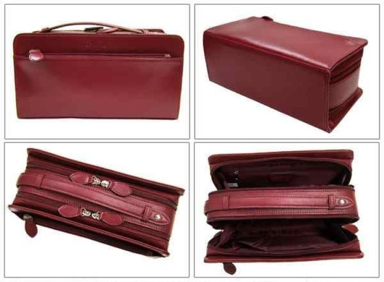 [Maturi] Cordovan Second Bag, Horsehide and Cowhide Leather, Double Zipper, MT-42 WINE, Regular Price: 39,800 Yen