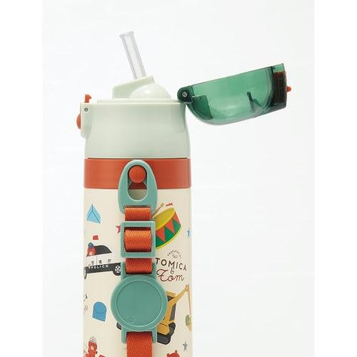 Skater Children's Stainless Steel Water Bottle, 2-Way Straw Drinking, 410ml, Cup Drinking, 350ml, Tomica and Tom Tsumupapa, Child-Friendly Lightweight