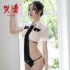 Sexy Neck One-piece Hot Police Uniform Sexy Perspective Underwear Passion Seduction 4