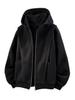 Unisex American-Style Heavy Fleece Hooded Jacket for Autumn/Winter
