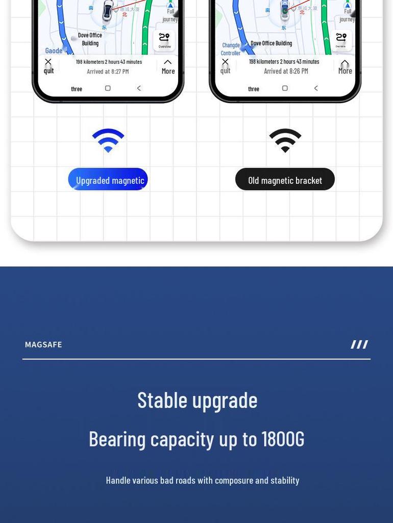 Baojun Bezdrátový Rychlonabíjecí Magnetický Držák Telefonu s Atmosférickým Světlem pro Zařízení Apple
